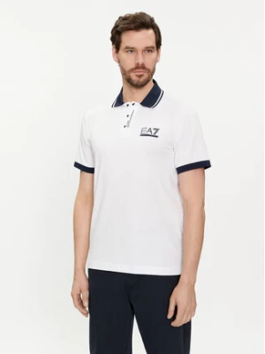 EA7 Emporio Armani Polo 3DPF17 PJ03Z 1100 Biały Regular Fit