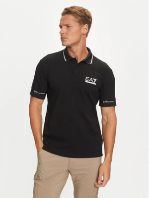 EA7 Emporio Armani Polo 3DPF19 PJ04Z 1200 Czarny Regular Fit