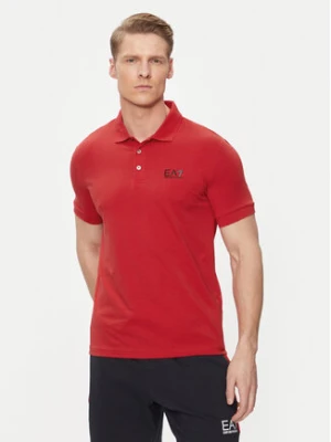 EA7 Emporio Armani Polo 8NPF04 PJM5Z 1461 Czerwony Regular Fit