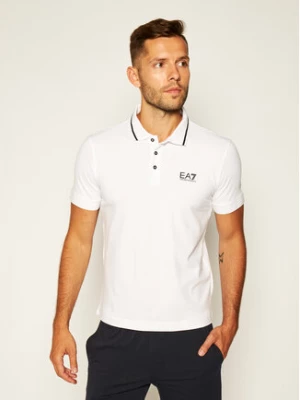 EA7 Emporio Armani Polo 8NPF06 PJ04Z 1100 Biały Regular Fit