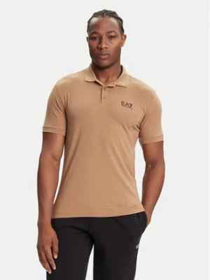 EA7 Emporio Armani Polo 8NPF14 PJVQZ U6171 Beżowy Regular Fit