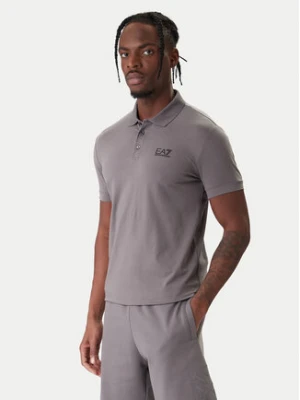 EA7 Emporio Armani Polo 8NPF14 PJVQZ U8086 Szary Regular Fit