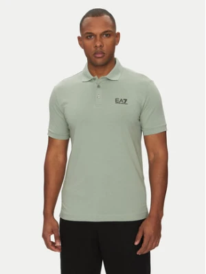 EA7 Emporio Armani Polo 8NPF14 PJVQZ U9024 Zielony Regular Fit