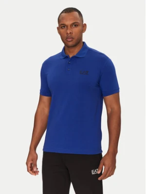 EA7 Emporio Armani Polo 8NPF14 PJVQZ UA031 Niebieski Regular Fit