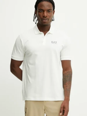 EA7 Emporio Armani polo męski kolor beżowy gładki AF10373.7M000182