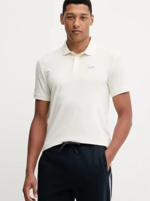 EA7 Emporio Armani polo męski kolor beżowy gładki AF10373.7M000901