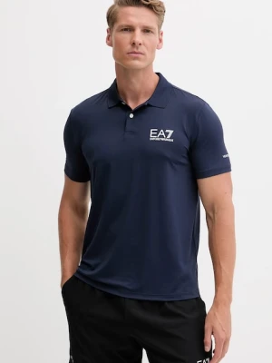 EA7 Emporio Armani polo męski kolor granatowy z nadrukiem