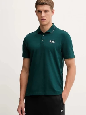 EA7 Emporio Armani polo męski kolor zielony gładki AF13511.7M000847