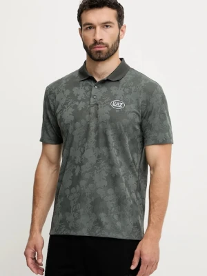 EA7 Emporio Armani polo męski kolor zielony wzorzysty AF13917.7M000049