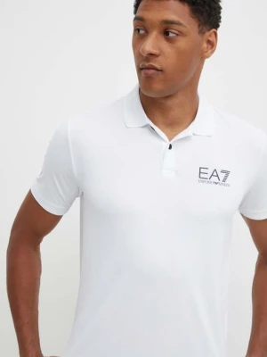 EA7 Emporio Armani polo treningowe kolor biały gładki PJEMZ.8NPF23