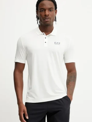 EA7 Emporio Armani polo treningowe męski kolor beżowy z nadrukiem AF13755.7M000168