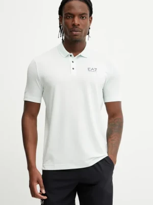 EA7 Emporio Armani polo treningowe męski kolor zielony z nadrukiem AF13755.7M000168