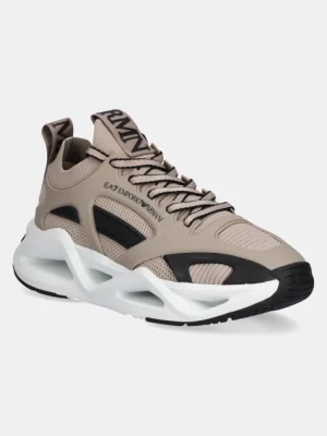 EA7 Emporio Armani sneakersy męskie kolor brązowy XK377.X8X174