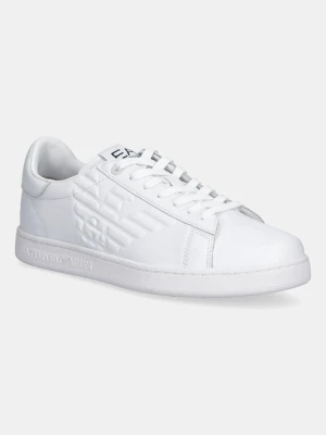 EA7 Emporio Armani sneakersy skórzane kolor biały AF10848.7X000331