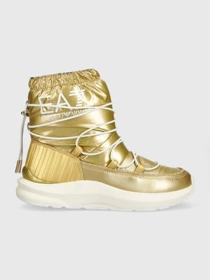 EA7 Emporio Armani śniegowce Snow Boot kolor złoty