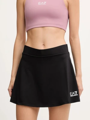 EA7 Emporio Armani spódnica sportowa kolor czarny mini rozkloszowana AF14524.7W000507