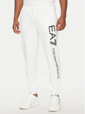 EA7 Emporio Armani Spodnie dresowe 7M000571 AF13512 M0003 Biały Regular Fit