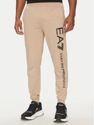 EA7 Emporio Armani Spodnie dresowe 7M000571 AF13512 M1013 Beżowy Regular Fit