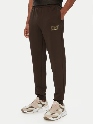 EA7 Emporio Armani Spodnie dresowe 7M002248 AF26242 U6027 Brązowy ciemny Regular Fit