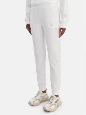 EA7 Emporio Armani Spodnie dresowe 7W000538 AF15831 U0002 Biały Regular Fit