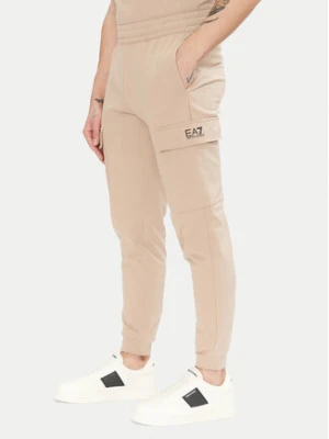 EA7 Emporio Armani Spodnie dresowe 8NPP67 PJVRZ U6155 Beżowy Regular Fit