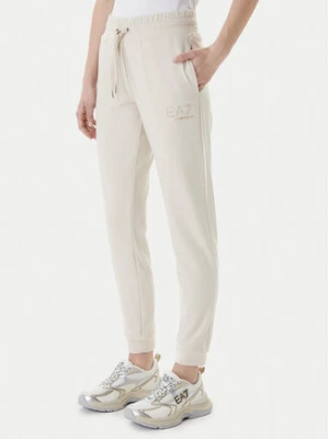 EA7 Emporio Armani Spodnie dresowe 8NTP66 TJ9RZ U1088 Beżowy Regular Fit