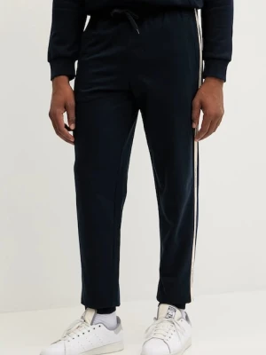 EA7 Emporio Armani spodnie dresowe bawełniane męskie kolor granatowy z aplikacją AF13512.7M001756