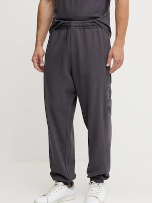 EA7 Emporio Armani spodnie dresowe bawełniane męskie kolor szary gładkie AF10432.7M000154