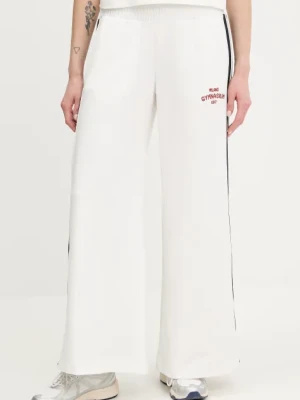 EA7 Emporio Armani spodnie dresowe damskie kolor biały z aplikacją AF12114.7W000152