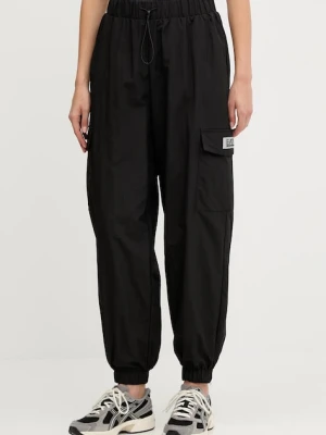 EA7 Emporio Armani spodnie dresowe damskie kolor czarny gładkie AF16217.7W000410