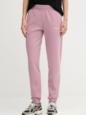 EA7 Emporio Armani spodnie dresowe damskie kolor różowy gładkie AF10443.7W000801