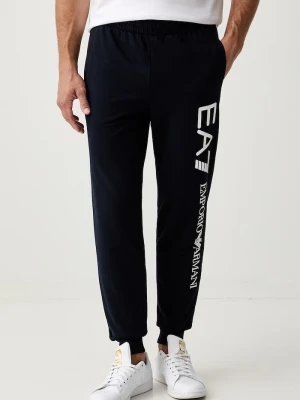 EA7 Emporio Armani spodnie dresowe męskie bawełniane granatowy
