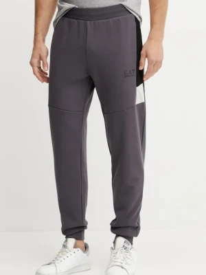 EA7 Emporio Armani spodnie dresowe męskie kolor szary wzorzyste AF12660.7M000281