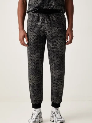 EA7 Emporio Armani spodnie dresowe męskie z bawełną czarny