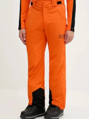 EA7 Emporio Armani spodnie narciarskie kolor pomarańczowy AF13889.7M000465