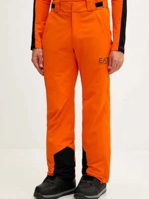 EA7 Emporio Armani spodnie narciarskie kolor pomarańczowy AF13889.7M000465