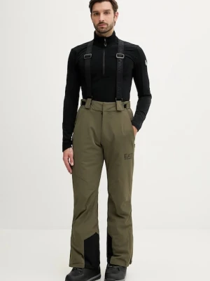 EA7 Emporio Armani spodnie narciarskie kolor zielony AF13889.7M000465
