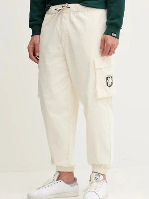 EA7 Emporio Armani spodnie sztruksowe męskie kolor beżowy w fasonie cargo AF16967.7X000145