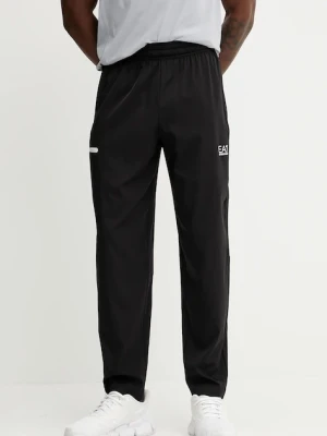 EA7 Emporio Armani spodnie treningowe męskie kolor czarny gładkie AF13137.7M000074