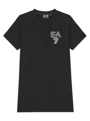 EA7 Emporio Armani Sukienka codzienna 7G000049 AF12484 UC001 Czarny Relaxed Fit
