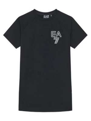 EA7 Emporio Armani Sukienka codzienna 7G000049 AF12484 UC001 Czarny Relaxed Fit