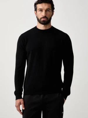 EA7 Emporio Armani sweter męski z wełną czarny