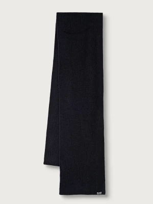 EA7 Emporio Armani szalik z wełną granatowy
