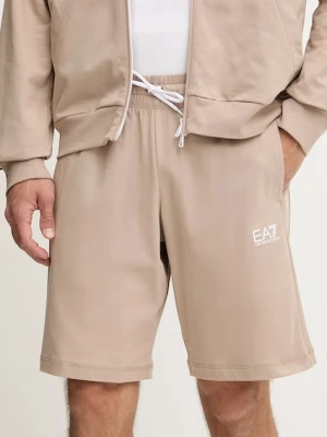 EA7 Emporio Armani szorty bawełniane męskie kolor beżowy AF12681.7M000204