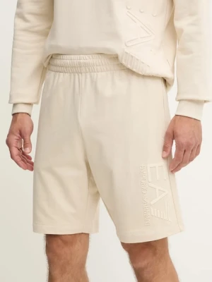 EA7 Emporio Armani szorty bawełniane męskie kolor beżowy AF13512.7M000232