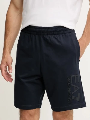 EA7 Emporio Armani szorty bawełniane męskie kolor granatowy AF13512.7M000232