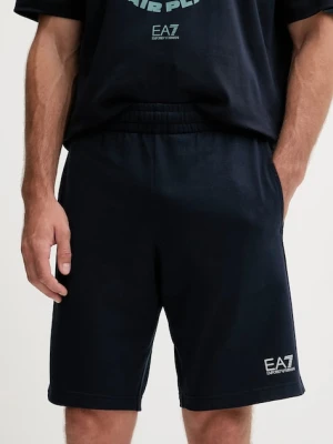 EA7 Emporio Armani szorty bawełniane męskie kolor granatowy PJVRZ.8NPS65