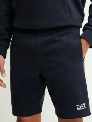 EA7 Emporio Armani szorty bawełniane męskie kolor niebieski PJVRZ.8NPS65