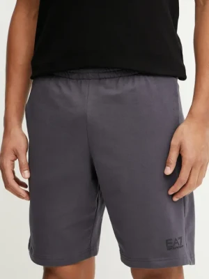 EA7 Emporio Armani szorty bawełniane męskie kolor szary PJVRZ.8NPS65