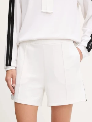 EA7 Emporio Armani szorty damskie kolor biały z aplikacją high waist AF12643.7W000176